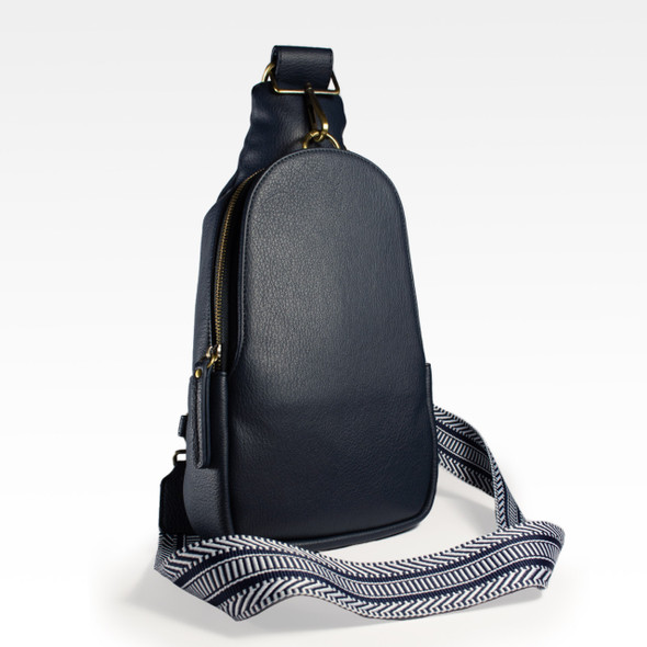 Sharla Sling Bag - Navy - Vegan Leather Sharla Sling Bag - Navy - Vegan Leather