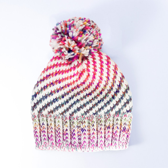 Gradient Rainbow Pom Beanie Gradient Rainbow Pom Beanie