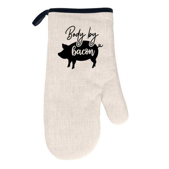 Body By Bacon Natural/Black Oven Mitt Body By Bacon Natural/Black Oven Mitt
