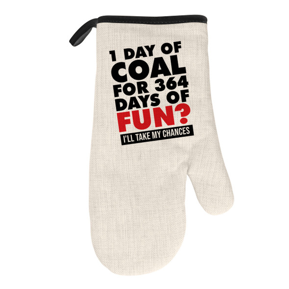 One Day of Coal Natural/Black Oven Mitt One Day of Coal Natural/Black Oven Mitt