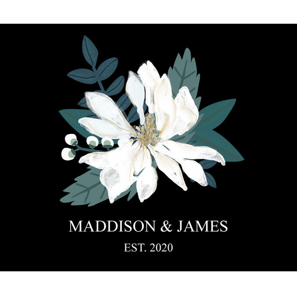 Watercolor Magnolia Candle - Personalized Watercolor Magnolia Candle - Personalized
