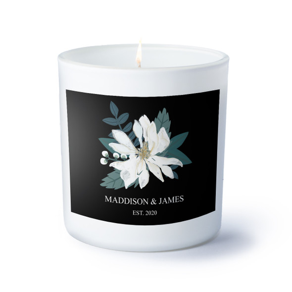 Watercolor Magnolia Candle - Personalized Watercolor Magnolia Candle - Personalized