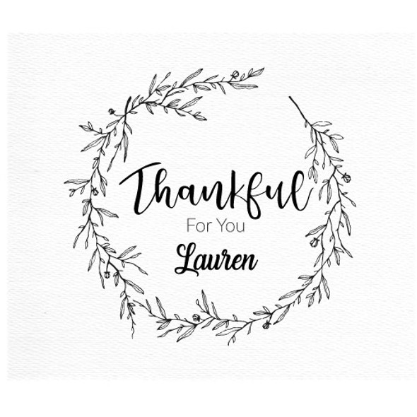 BW Rustic Wreath Candle - Personalized BW Rustic Wreath Candle - Personalized
