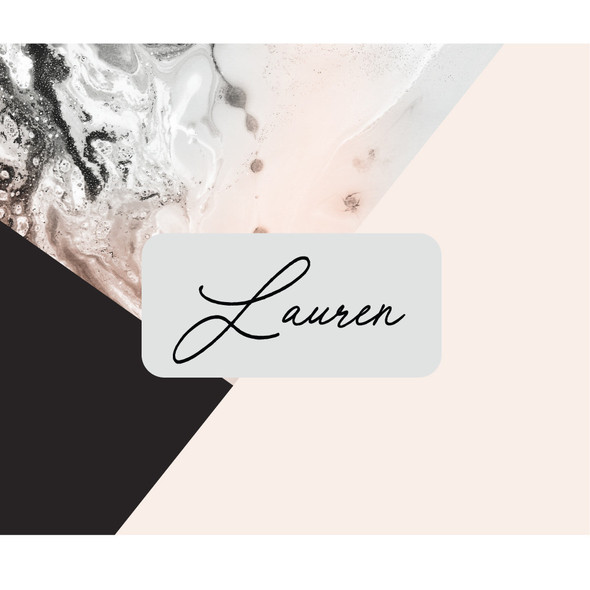 Blush Marble Candle - Personalized Blush Marble Candle - Personalized