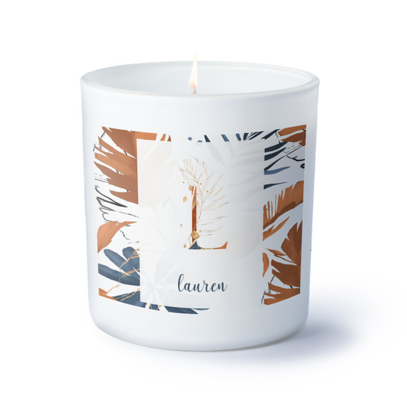 Watercolor Navy Terra-Cotta Candle - Personalized Watercolor Navy Terra-Cotta Candle - Personalized