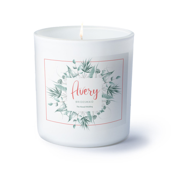 Watercolor Succulent Candle - Personalized Watercolor Succulent Candle - Personalized