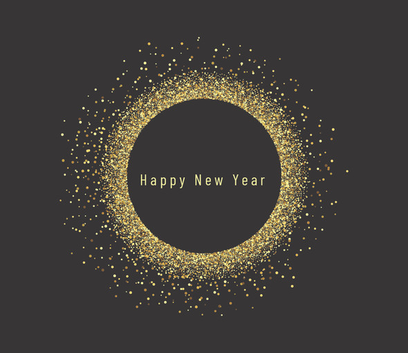 Glitter Happy New Year Candle Glitter Happy New Year Candle