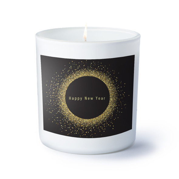 Glitter Happy New Year Candle Glitter Happy New Year Candle