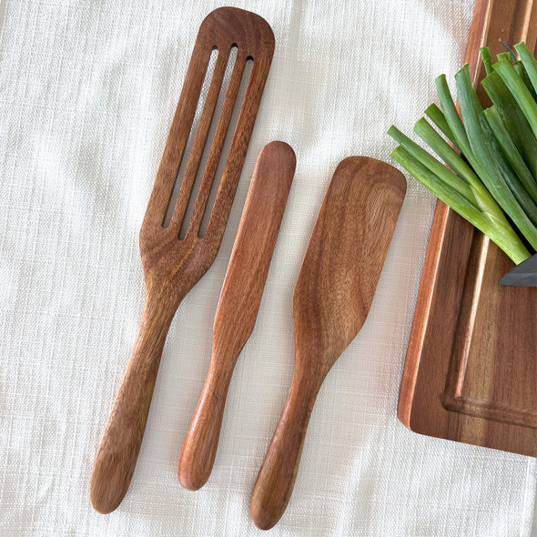 Acacia Wood Utensils Set of 3 Acacia Wood Utensils Set of 3