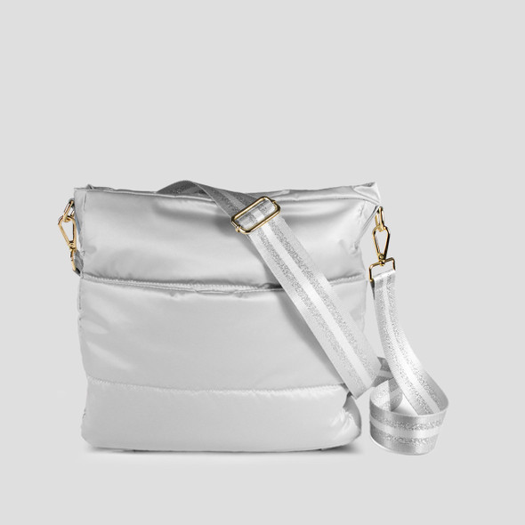 Silver Puffy Lenox Saddlebag Silver Puffy Lenox Saddlebag