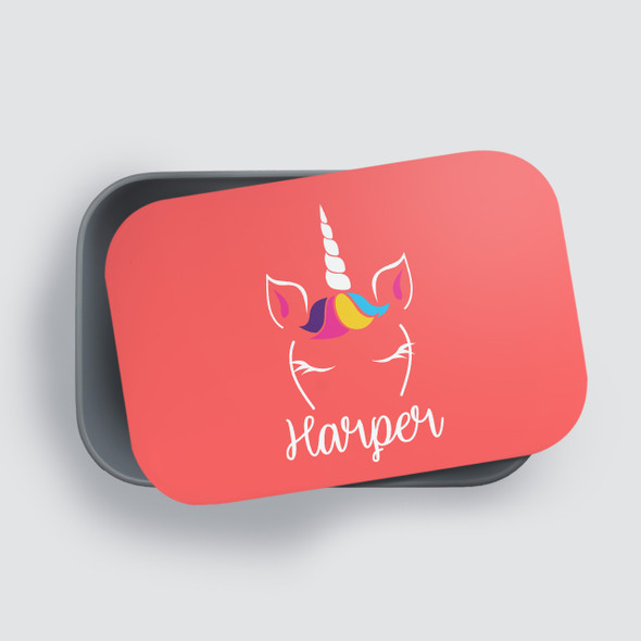 Kelly Unicorn RPET Lunch Box - Personalized Kelly Unicorn RPET Lunch Box - Personalized