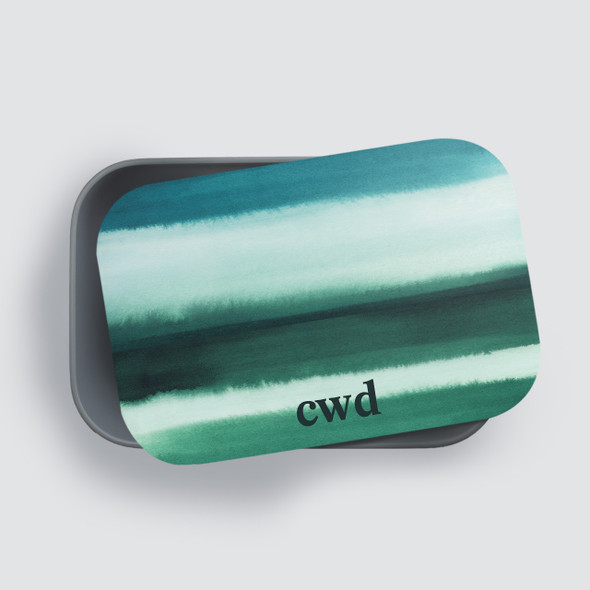 Seaside Stripes RPET Lunch Box - Personalized Seaside Stripes RPET Lunch Box - Personalized