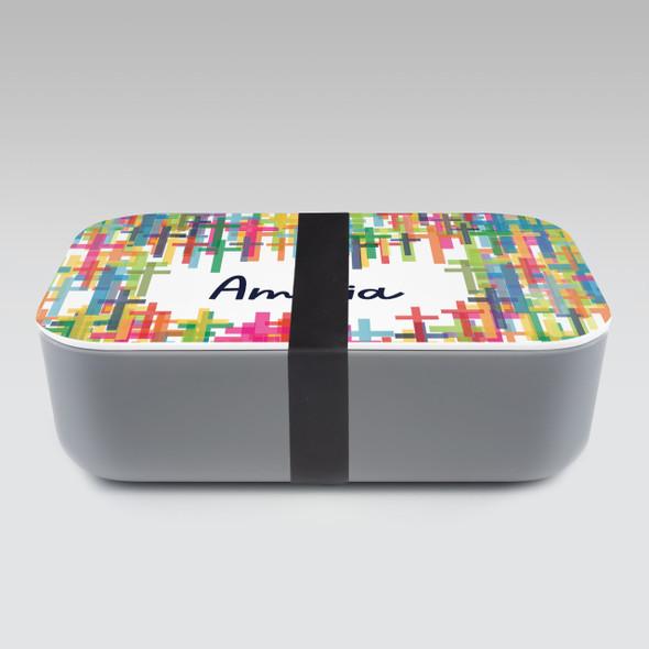 Layered Crosses RPET Lunch Box - Personalized Layered Crosses RPET Lunch Box - Personalized