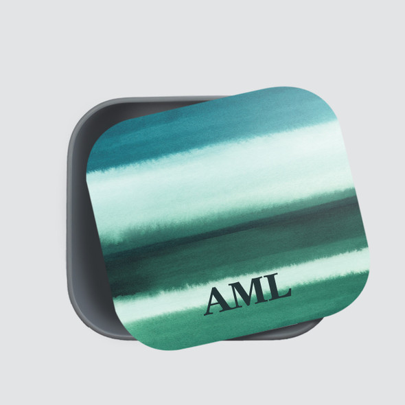 Seaside Stripes RPET Sandwich Box - Personalized Seaside Stripes RPET Sandwich Box - Personalized