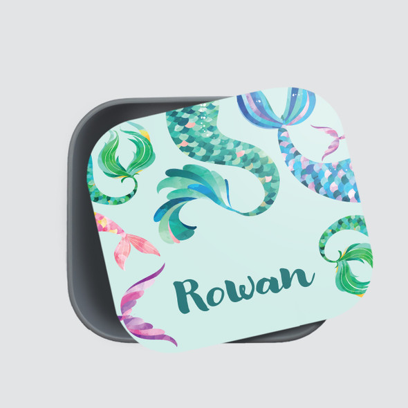 Mermaid Tails RPET Sandwich Box - Personalized Mermaid Tails RPET Sandwich Box - Personalized