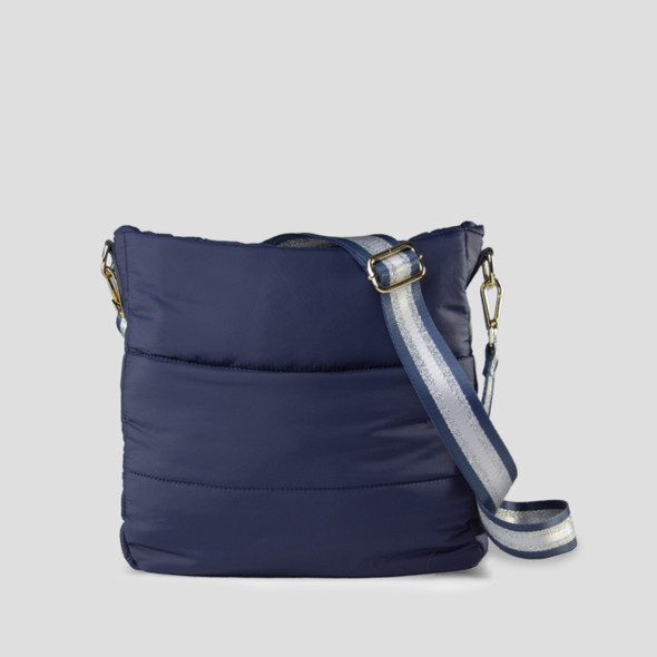Navy Puffy Lenox Saddlebag Navy Puffy Lenox Saddlebag