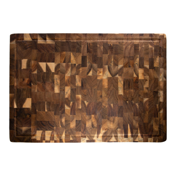 Acacia Rectangular End Grain Board - Engraved Baroque Acacia Rectangular End Grain Board - Engraved Baroque