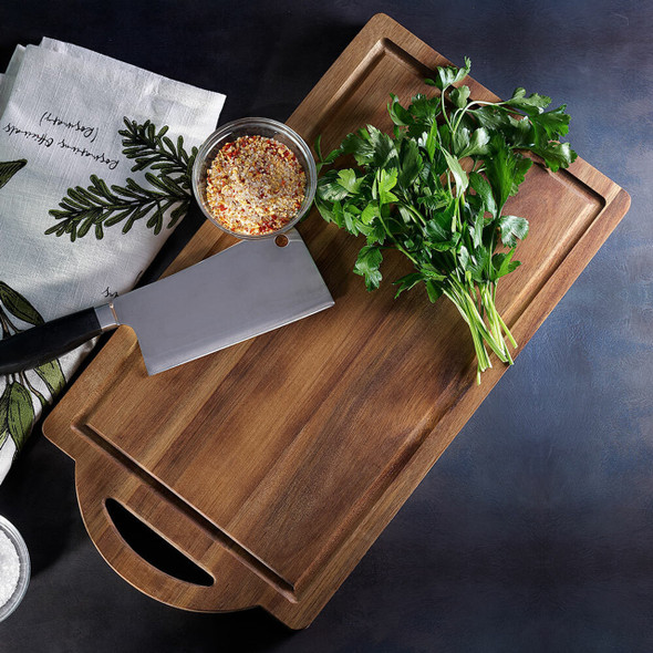 Acacia Handled Board - Engraved Ltr Acacia Handled Board - Engraved Ltr
