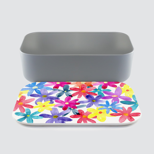 Watercolor Flowers Lunch Box Watercolor Flowers Lunch Box