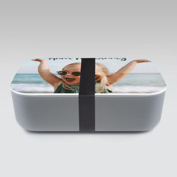 Photo One & Top Text RPET Lunch Box - Personalized Photo One & Top Text RPET Lunch Box - Personalized