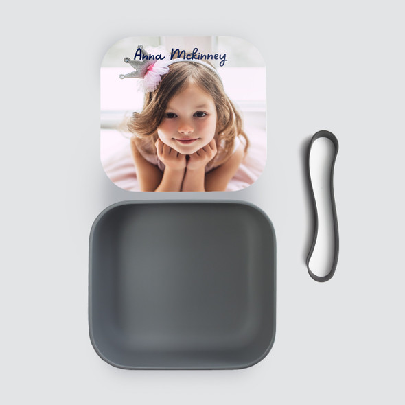 Photo One & Top Text RPET Sandwich Box - Personalized Photo One & Top Text RPET Sandwich Box - Personalized