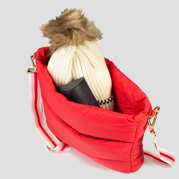 Cherry Puffy Lenox Saddlebag - Embroidered Cherry Puffy Lenox Saddlebag - Embroidered