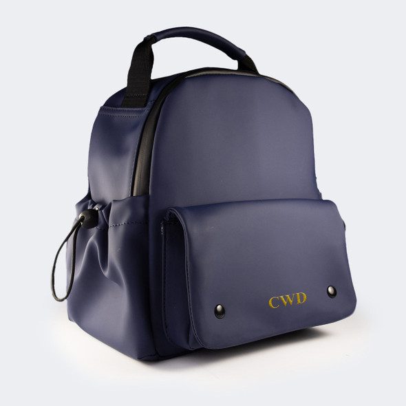 Navy Lunch Sling Backpack - Stamped Navy Lunch Sling Backpack - Stamped