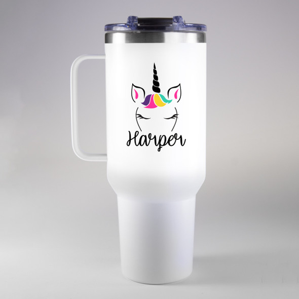 "The Bev" Unicorn Name Tumbler 40 oz. "The Bev" Unicorn Name Tumbler 40 oz.