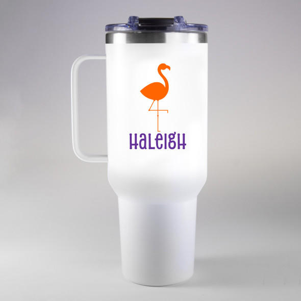"The Bev" Flamingo Tumbler 40 oz. "The Bev" Flamingo Tumbler 40 oz.