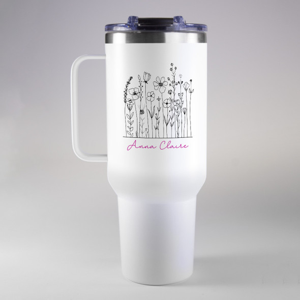 "The Bev" Wildflowers Tumbler 40 oz.