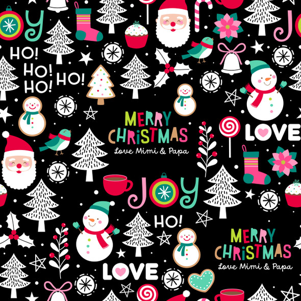 Festive Elements Personalized Gift Wrap Festive Elements Personalized Gift Wrap