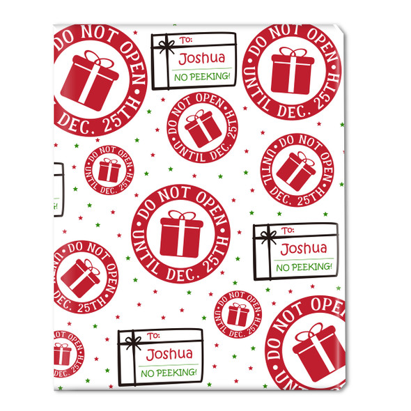 Do Not Open Personalized Gift Wrap Do Not Open Personalized Gift Wrap