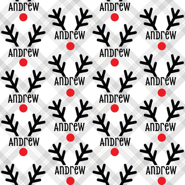 Named Reindeer Personalized Gift Wrap Named Reindeer Personalized Gift Wrap