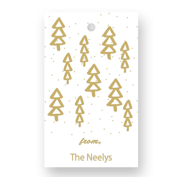 Tiny Trees Personalized Gift Tags - Gold - Set of 41 - Pearl Tiny Trees Personalized Gift Tags - Gold - Set of 41 - Pearl