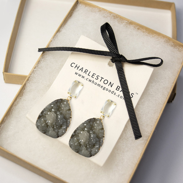 Stardust Druzy & Crystal Earrings