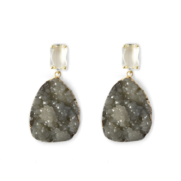 Stardust Druzy & Crystal Earrings Stardust Druzy & Crystal Earrings