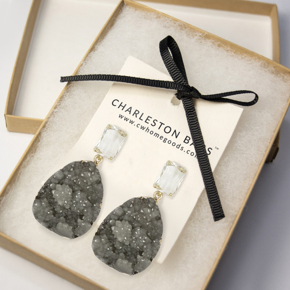 Stardust Druzy & Crystal Earrings Stardust Druzy & Crystal Earrings