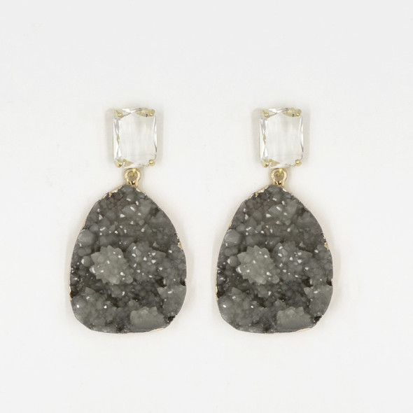 Stardust Druzy & Crystal Earrings