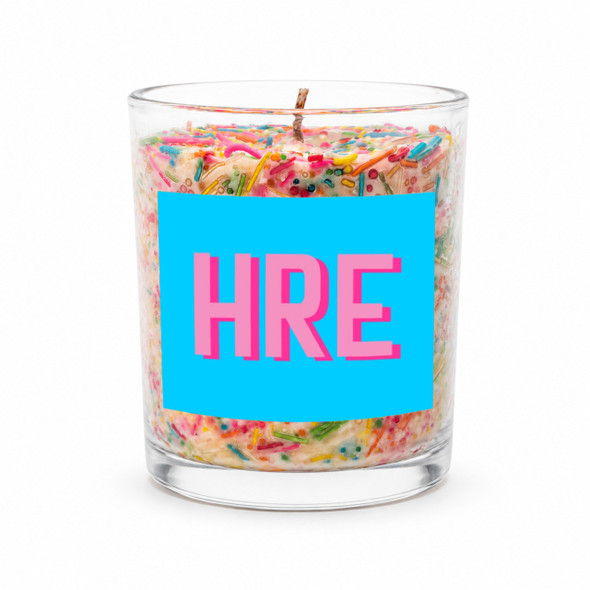 Shadow Initials Sprinkles Inclusion Candle - Personalized