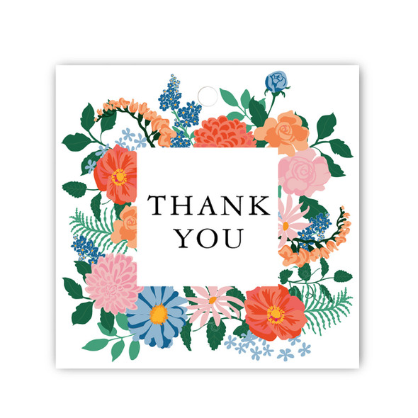 Floral Framed Square Gift Tags - Set of 35 Floral Framed Square Gift Tags - Set of 35