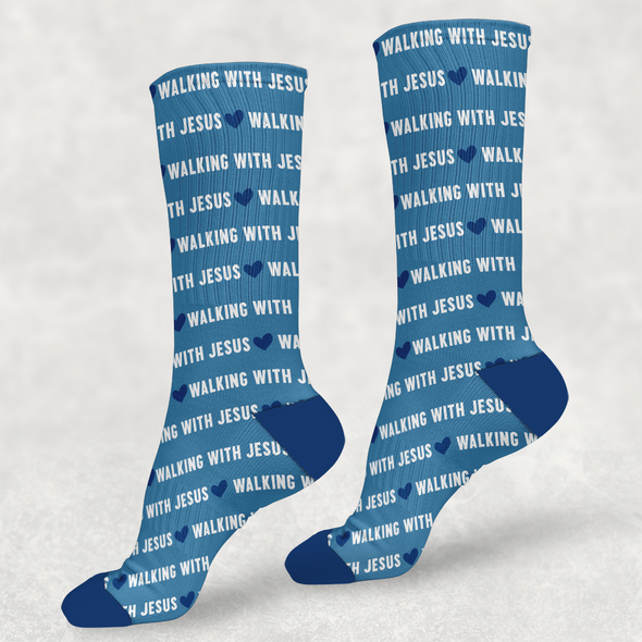 Walking With Jesus Personalized Socks Walking With Jesus Personalized Socks