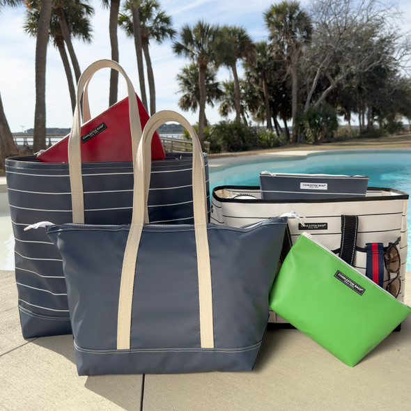 Stono Carryall Medium Zip Tote - Navy