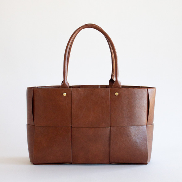 Clara Woven Tote - Brown Clara Woven Tote - Brown