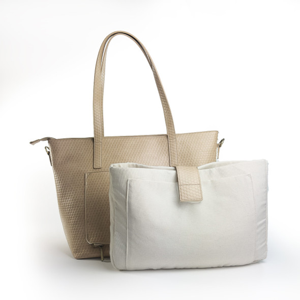 Olivia Organized Tote - Taupe