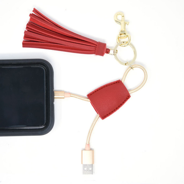 Cherry Tassel Charging Key Chain Cherry Tassel Charging Key Chain