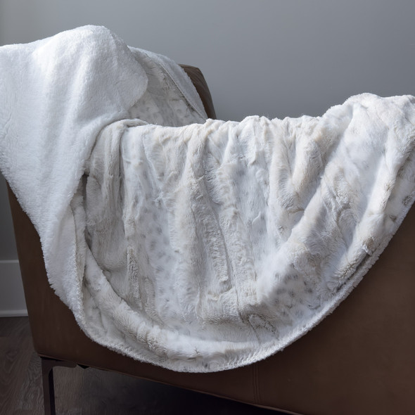 Snow Cheetah Sherpa Lux Throw Snow Cheetah Sherpa Lux Throw