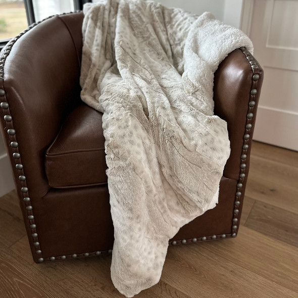 Snow Cheetah Sherpa Lux Throw Snow Cheetah Sherpa Lux Throw