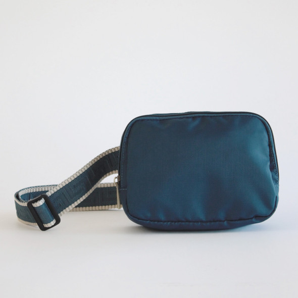 Birdie Belt Sling Bag - Ocean Blue - Embroidered