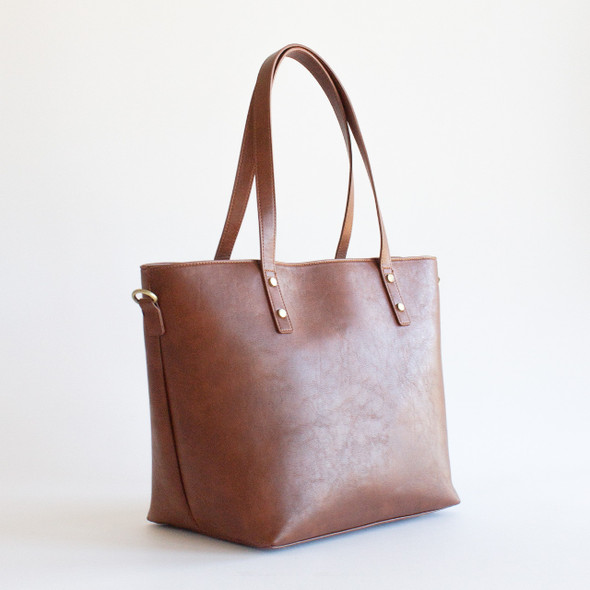 Olivia Organized Tote - Brown - Stamped Olivia Organized Tote - Brown - Stamped
