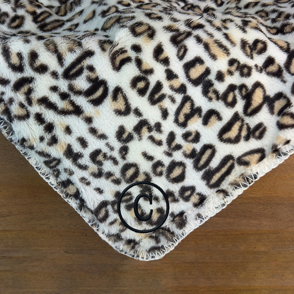 Safari Leopard Sherpa Lux Throw-Embroidered - NEW Safari Leopard Sherpa Lux Throw-Embroidered - NEW